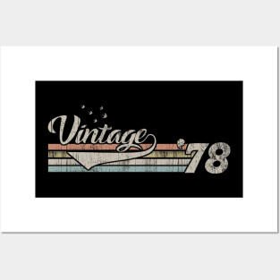 Vintage 1978 Design 42 Years Old 42nd birthday for Men Women Posters and Art